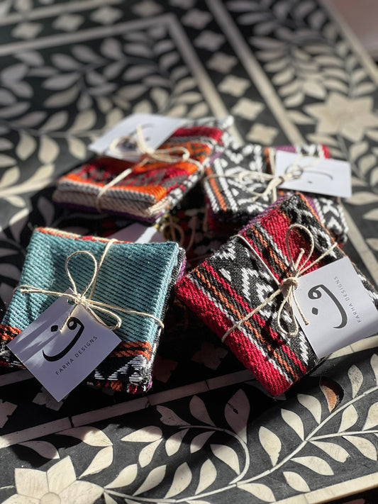 Sadu Fabric Coasters (Pack of 6)